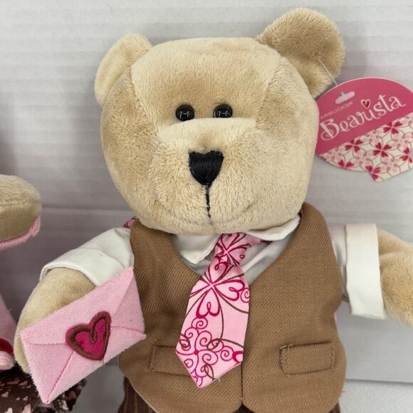 Starbucks Bearista Teddy Bear Plush 10 Inch Lot 2 Valentines Edition 2007 2011 - Picture 2 of 14